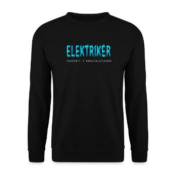 Elektriker Handwerker Design - Unisex Pullover - Schwarz - Vorne - Alina (178cm) & Michal (187cm)