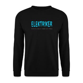 Elektriker Handwerker Design - Unisex Pullover - Schwarz - Vorne - Alina (178cm) & Michal (187cm)