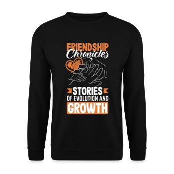 Friendship Chronicles Histoires d’évolution et - Sweat-shirt Unisexe - noir - Devant - Alina (178cm) & Michal (187cm)