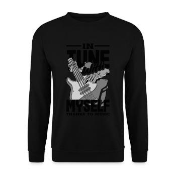 Emotional Zen Escape Relaxation Focus Music Lover - Unisex Sweatshirt - black - Front - Alina (178cm) & Michal (187cm)