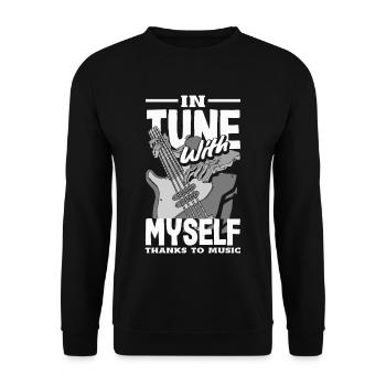 Emotional Zen Escape Relaxation Focus Music Lover - Unisex Sweatshirt - black - Front - Alina (178cm) & Michal (187cm)