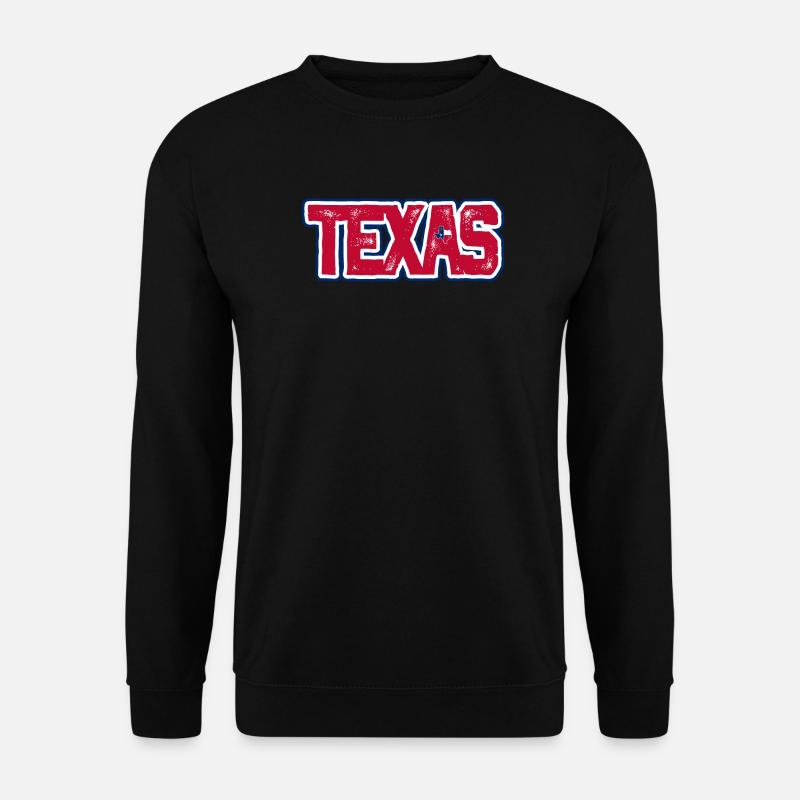 Texas Distressed Wordmark - Unisex Sweatshirt - black