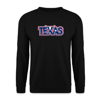 Drapeau en détresse du Texas Longhorn - Sweat-shirt Unisexe - noir - Devant - Alina (178cm) & Michal (187cm)