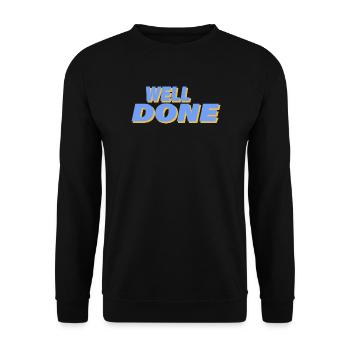 WELL DONE - Unisex Sweatshirt - black - Front - Alina (178cm) & Michal (187cm)