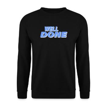 WELL DONE - Unisex Sweatshirt - black - Front - Alina (178cm) & Michal (187cm)