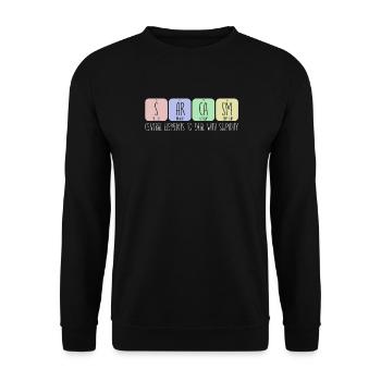 Central elements to deal with stupidity - Unisex Pullover - Schwarz - Vorne - Alina (178cm) & Michal (187cm)