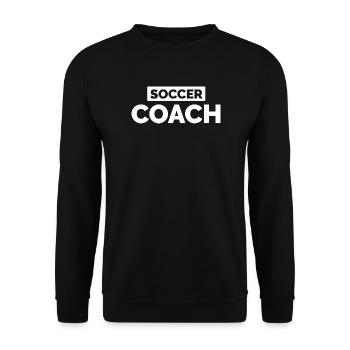 Logo d’entraîneur de football - Club de football et entraîneur - Sweat-shirt Unisexe - noir - Devant - Alina (178cm) & Michal (187cm)