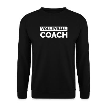 Volleyball coach Symbol - Verein und Teams Logo - Unisex Pullover - Schwarz - Vorne - Alina (178cm) & Michal (187cm)