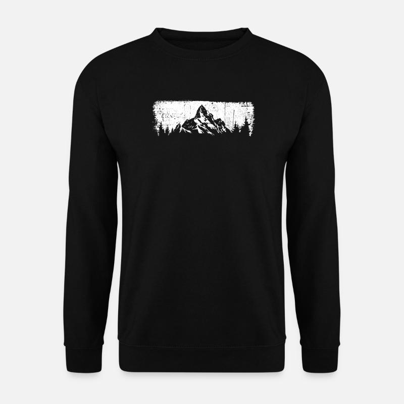 Majestic Mountain Silhouette Design - Unisex Sweatshirt - black