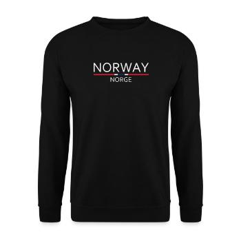 Norvège - Norvège - Norvège - Drapeau - Scandinavie - Sweat-shirt Unisexe - noir - Devant - Alina (178cm) & Michal (187cm)