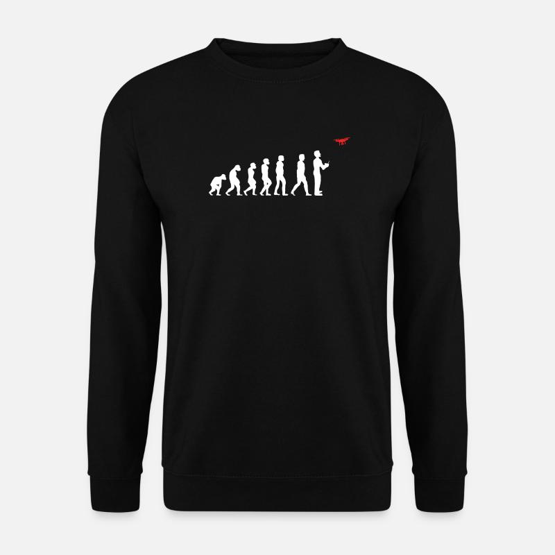 Evolution de l’homme pilote de drone - Sweat-shirt Unisexe - noir