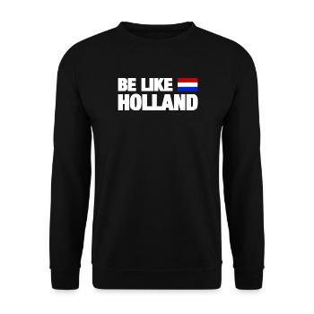 Holland Flag Design Motif - Unisex Sweatshirt - black - Front - Alina (178cm) & Michal (187cm)