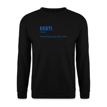 Estonian language Estland - Unisex Pullover - Schwarz - Vorne - Alina (178cm) & Michal (187cm)