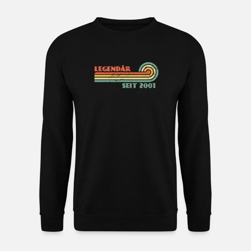 Legendär Seit 2001 Retro - Unisex Pullover - Schwarz