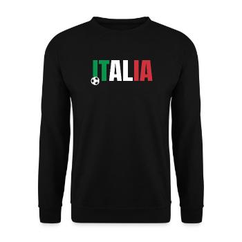 Italia Football - Unisex Sweatshirt - black - Front - Alina (178cm) & Michal (187cm)