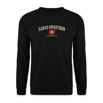 Illnau-Effretikon – Swiss identity from Zurich - Unisex Sweatshirt - black - Front - Alina (178cm) & Michal (187cm)