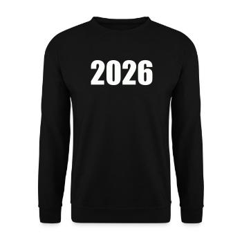 2026 - Unisex Sweatshirt - black - Front - Alina (178cm) & Michal (187cm)