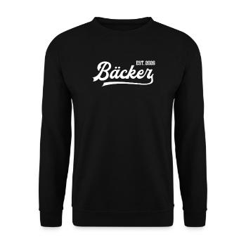 Baker 2026 Apprenticeship Bakery Trainee Master - Unisex Sweatshirt - black - Front - Alina (178cm) & Michal (187cm)