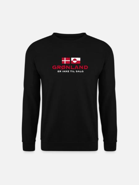 Greenland Flag Distress Unity - Unisex Sweatshirt - black