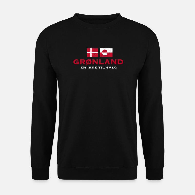 Grönländische Flagge – Solidaritätsbekundungen - Unisex Pullover - Schwarz