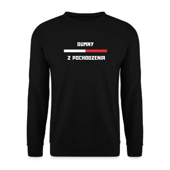 Proud of Origin _ Polish Roots Shirt - Unisex Sweatshirt - black - Front - Alina (178cm) & Michal (187cm)