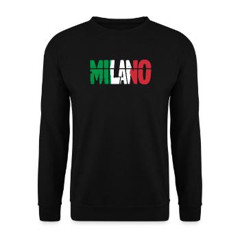 Milano Italien Mailand - Unisex Pullover - Schwarz - Vorne - Alina (178cm) & Michal (187cm)