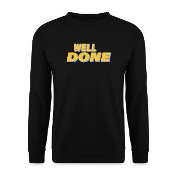 WELL DONE - Unisex Sweatshirt - black - Front - Alina (178cm) & Michal (187cm)