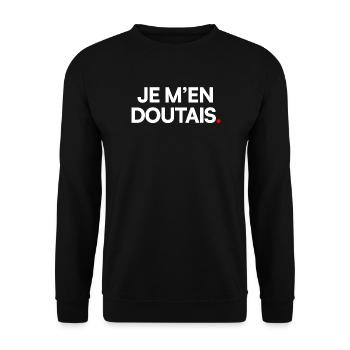 Je m’en doutais - Sweat-shirt Unisexe - noir - Devant - Alina (178cm) & Michal (187cm)