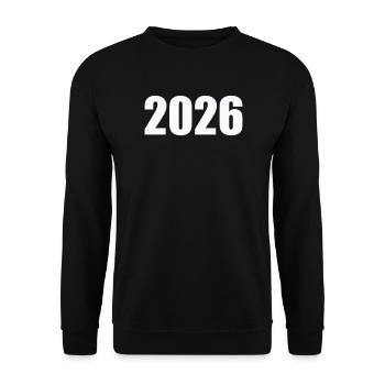 2026 - Unisex Sweatshirt - black - Front - Alina (178cm) & Michal (187cm)