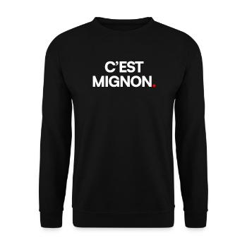 C’est mignon - Sweat-shirt Unisexe - noir - Devant - Alina (178cm) & Michal (187cm)