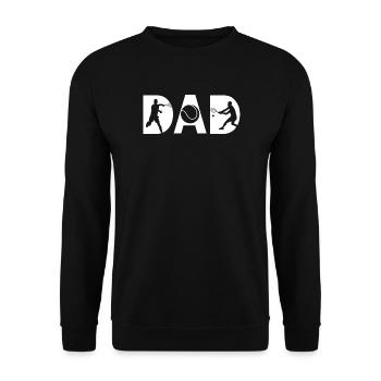 Tennis, père, père, tennis, père, tennis, - Sweat-shirt Unisexe - noir - Devant - Alina (178cm) & Michal (187cm)
