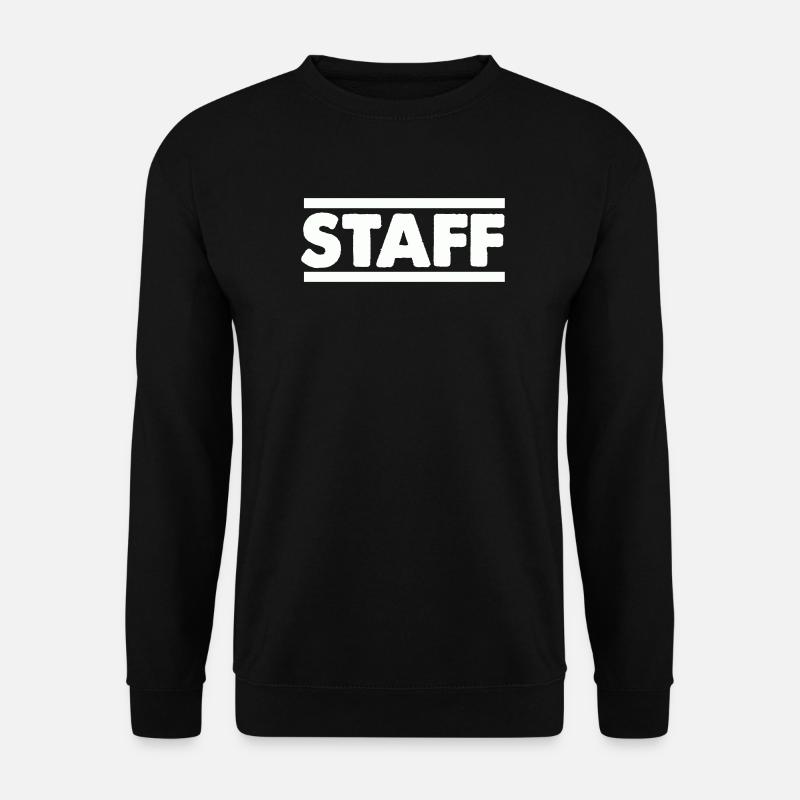 Staff Schriftzug Bold Kontrast - Unisex Pullover - Schwarz
