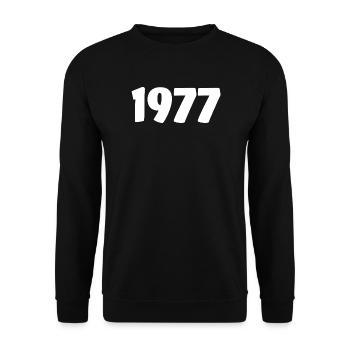 1977 - Sweat-shirt Unisexe - noir - Devant - Alina (178cm) & Michal (187cm)