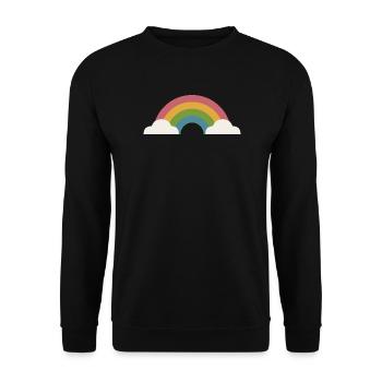 Arc-en-ciel et nuages - Sweat-shirt Unisexe - noir - Devant - Alina (178cm) & Michal (187cm)