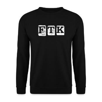 FTK - Unisex Pullover - Schwarz - Vorne - Alina (178cm) & Michal (187cm)