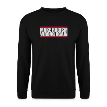 Rendre le racisme répréhensible - Sweat-shirt Unisexe - noir - Devant - Alina (178cm) & Michal (187cm)