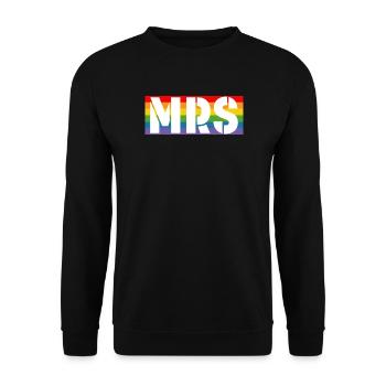Chemise arc-en-ciel MRS - Sweat-shirt Unisexe - noir - Devant - Alina (178cm) & Michal (187cm)