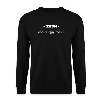 Coordinates Thun - Unisex Sweatshirt - black - Front - Alina (178cm) & Michal (187cm)