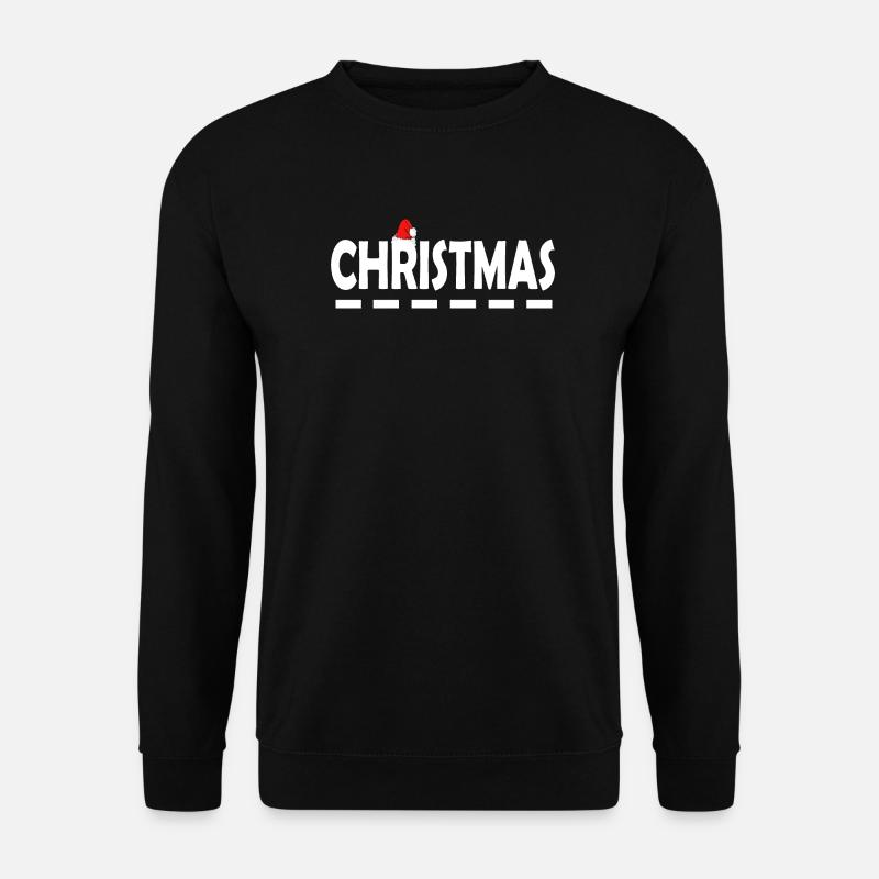 Weihnachten mit roter Weihnachtsmütze - Unisex Pullover - Schwarz