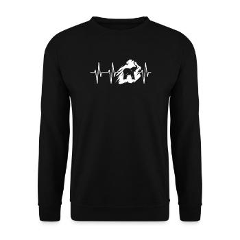 ice hockey pulse icon icehockey heartbeat icon - Unisex Sweatshirt - black - Front - Alina (178cm) & Michal (187cm)