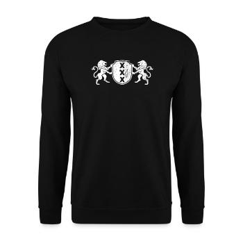 Écusson héraldique X avec lions - Sweat-shirt Unisexe - noir - Devant - Alina (178cm) & Michal (187cm)