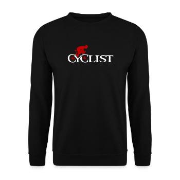 Cyclist - Rennradfahrer Design für Radsport Fans - Unisex Pullover - Schwarz - Vorne - Alina (178cm) & Michal (187cm)
