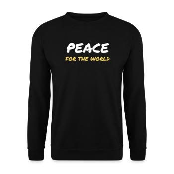 Peace for the World - Unisex Sweatshirt - black - Front - Alina (178cm) & Michal (187cm)