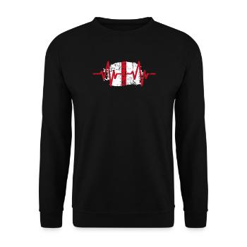 England Herzschlag - Unisex Pullover - Schwarz - Vorne - Alina (178cm) & Michal (187cm)