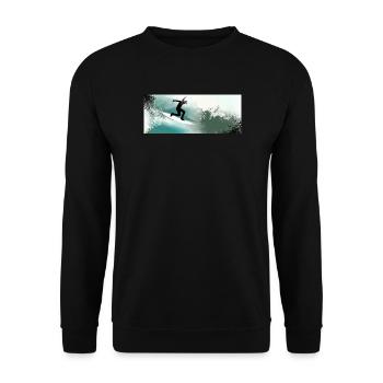 Im Rausch der Wellen - Unisex Pullover - Schwarz - Vorne - Alina (178cm) & Michal (187cm)