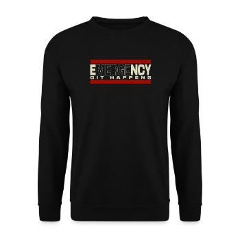 Nerd geek emergency git happens - Unisex Sweatshirt - black - Front - Alina (178cm) & Michal (187cm)