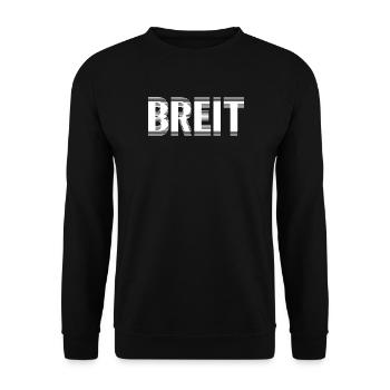 Breit Weiß by Falsches Design - Unisex Pullover - Schwarz - Vorne - Alina (178cm) & Michal (187cm)