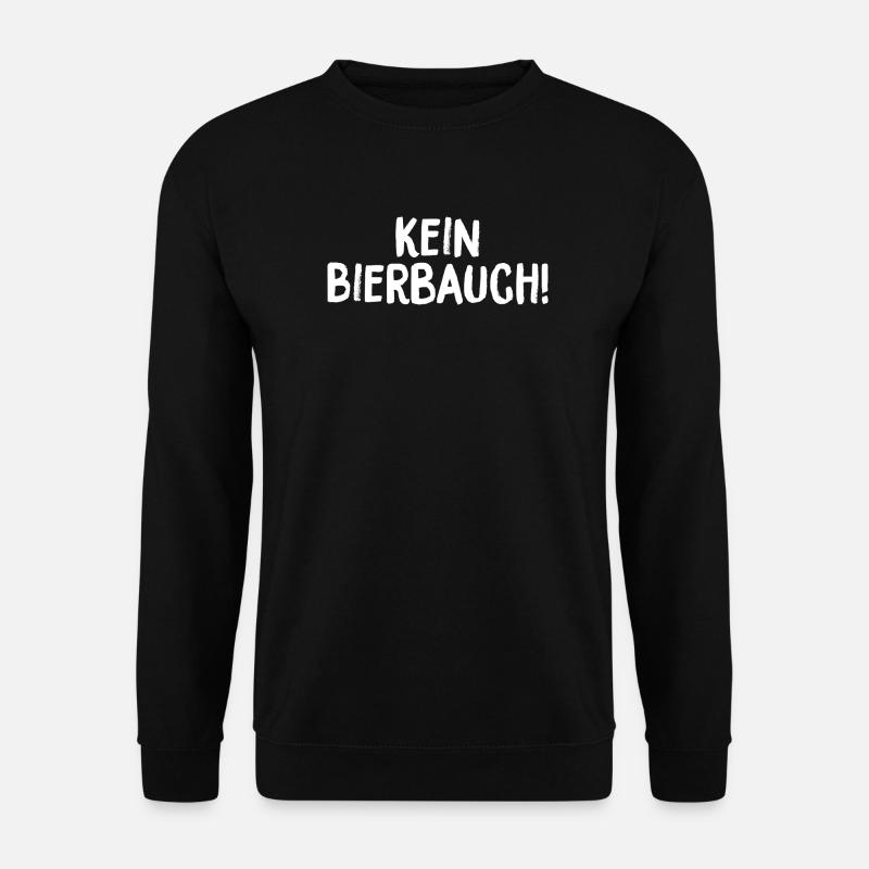 No beer belly (white lettering) - Unisex Sweatshirt - black