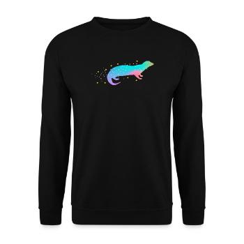 Sea Otter Gradient - Unisex Pullover - Schwarz - Vorne - Alina (178cm) & Michal (187cm)