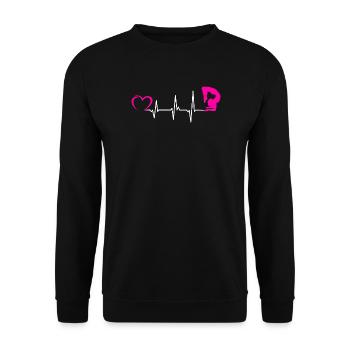 Zitat Für Einen Schlangenmensch - Unisex Pullover - Schwarz - Vorne - Alina (178cm) & Michal (187cm)